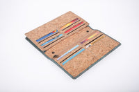 Teal Cork sling wallet