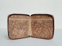 Zip around mini wallet - Natural cork