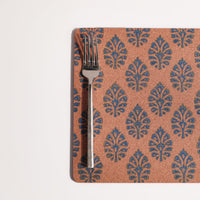 Cork Placemat - Blue petals