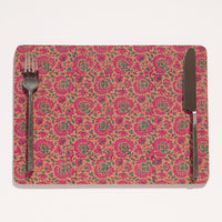 Cork Placemats - Floral Pink