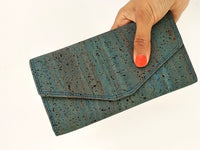 Envelop Clutch Cork wallet - Teal