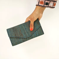 Envelop Clutch Cork wallet - Teal