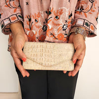 Envelop Clutch Cork wallet - Creme White