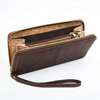 Zip around Cork wallet - Brown